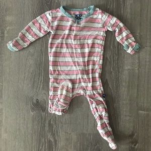 Kickee Pants Footie Pajamas Striped